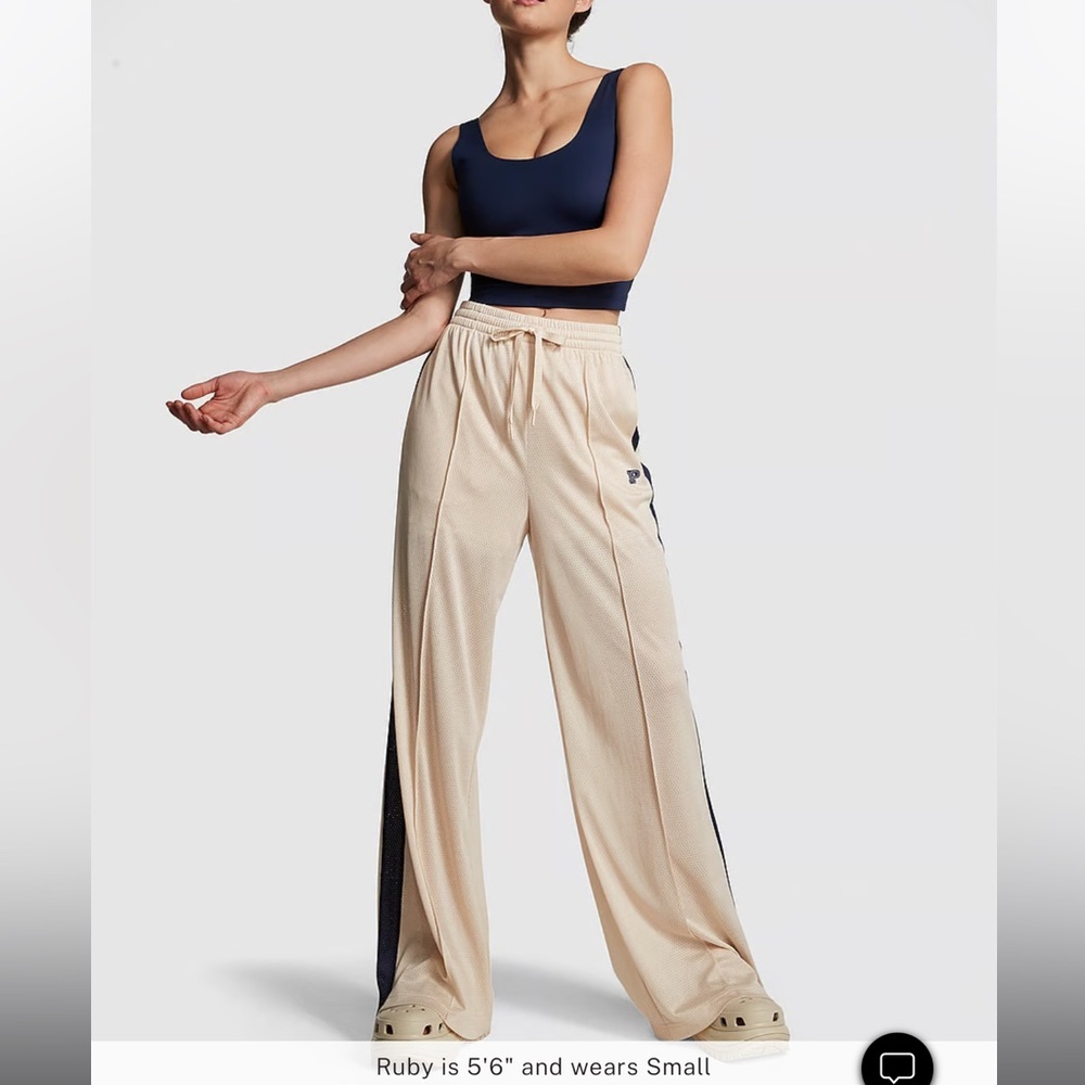 PINK Victoria’s Secret Mesh Tech Wide-Leg Pants